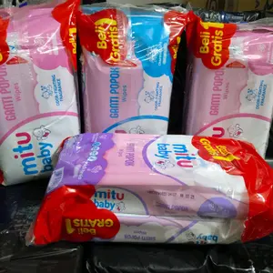 tisu basah mitu paketan 8 pcs 4 bunded Wipes Bayi Tissue Tissu