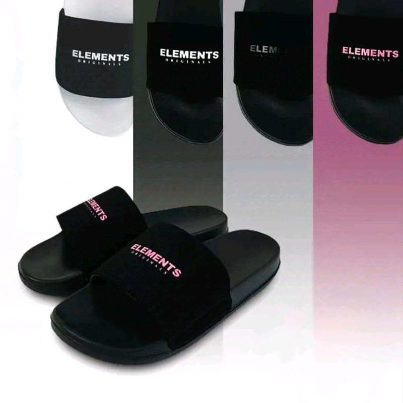 Dép Elements Quai Ngang Ngang Nam Nữ  Kiểu Dáng Hàn Quốc 'hot' Cao Su Đế Bằng Slipper Dép Nhung DéP Jean Đồng Leather