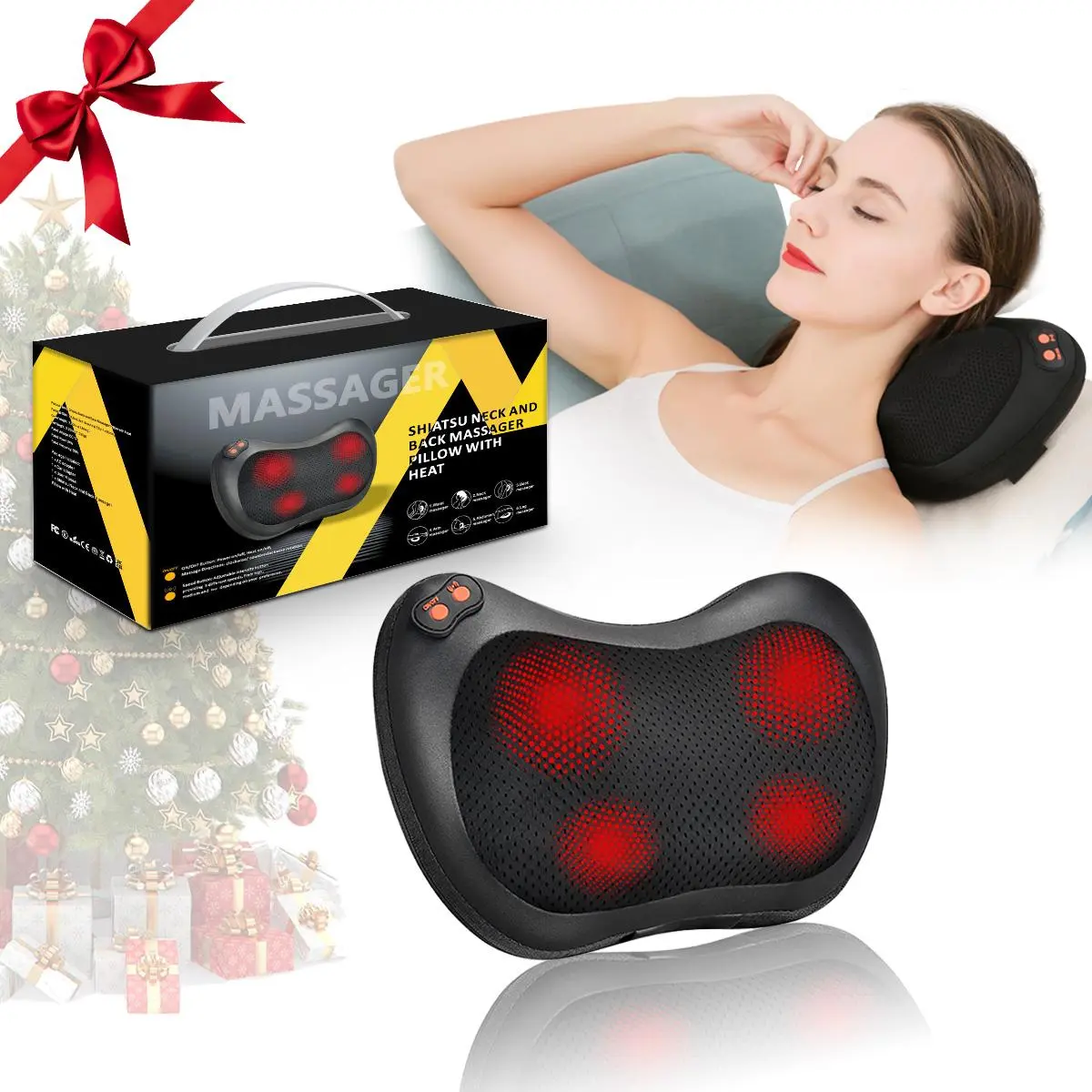 Smart Neck Massager, Multifunctional Electric Neck & Shoulder Massage Machine, Household Car Neck Back Massage Pillow, Personal Care Appliances