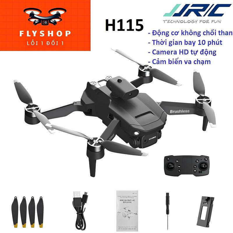 Flycam H115 [JJRC]  flycam giá rẻ, Động cơ không chổi than, Camera HD điều khiển tự động, cảm biến va chạm, Bay ổn định tốt, chất liệu ABS bền đẹp, kiểu dáng bắt mắt, thời gian bay 10 phút, pin dễ dàng thay thế Drone Chụp Ảnh