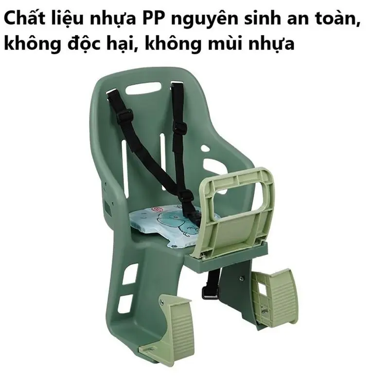 Ghế ngồi xe đạp HOKORI cho bé nhựa VIỆT NHẬT cao cấp 30x35x51cm - Tựa lưng, dây an toàn, bảo vệ chân - Chính hãng 1956 3