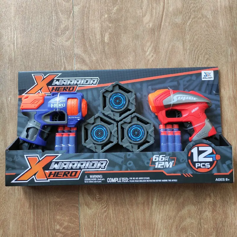 Đồ Chơi Trẻ Em Xốp Neft Tặng Kèm 12 Viên Xốp, 3 Hồng Tâm - Nhựa ABS An Toàn Với Trẻ Em Pin Toy 1