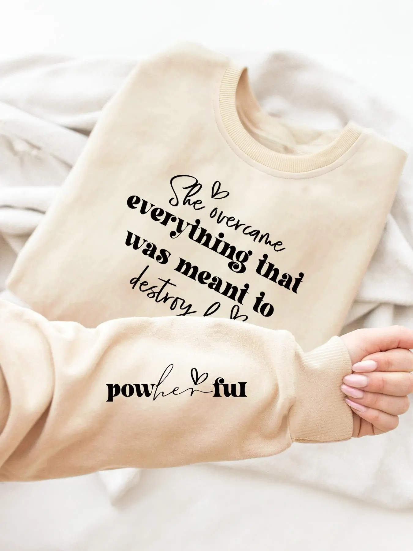 Women's Letter Print Drop Shoulder Sweatshirt, Casual Long Sleeve Round Neck Pullover for Spring & Fall, Women's Clothes for Daily Wear