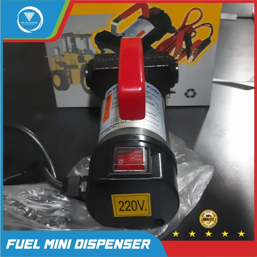 Fuel Mini Dispenser Pompa Minyak AC 220V Pompa Transfer BBM Isap Mesin Pom Mini dengan Sistem Sirkulasi Internal Mudah Pasang