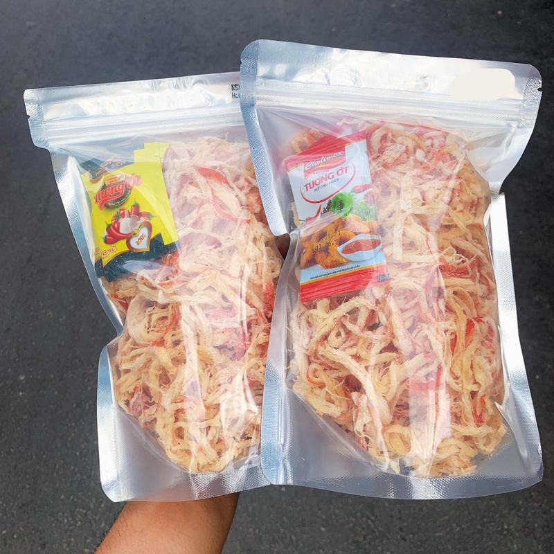 500gram  Khô Mực Hấp Nước Dừa Xé Sợi Loại Ngon - Đồ Ăn Vặt