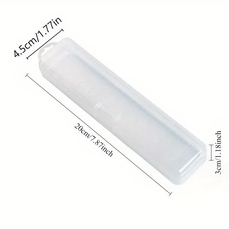 Clear Makeup Brush Holder, 1 Count Portable Makeup Brush Storage Box with Lid, Desk Organizer for Home Office School Dormitory Kitchen 1