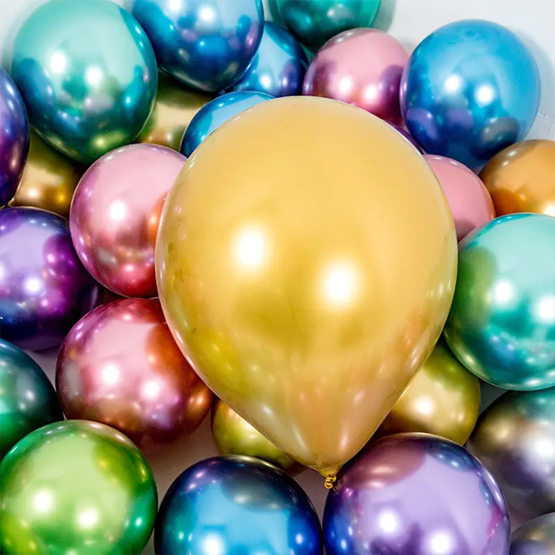 Suit Metal Balloon Valentine's Day Birthday Arrangement Wedding Room Holiday Wedding Chrome Gold Rubber Balloons