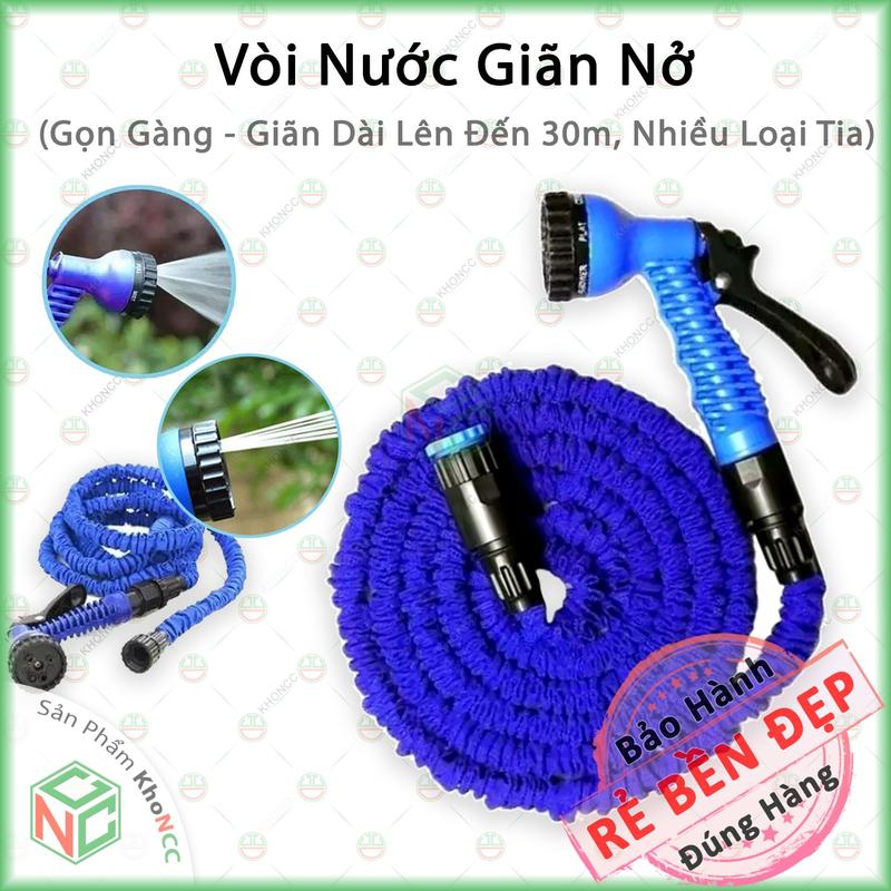 [KhoNCC] Vòi Xịt Co Giãn Nở Thông Minh - Dài Gấp 3 Lần Ban Đầu - Xịt Sân Vườn Rửa Xe 15m - 30m - NLVQ-2399-VGN