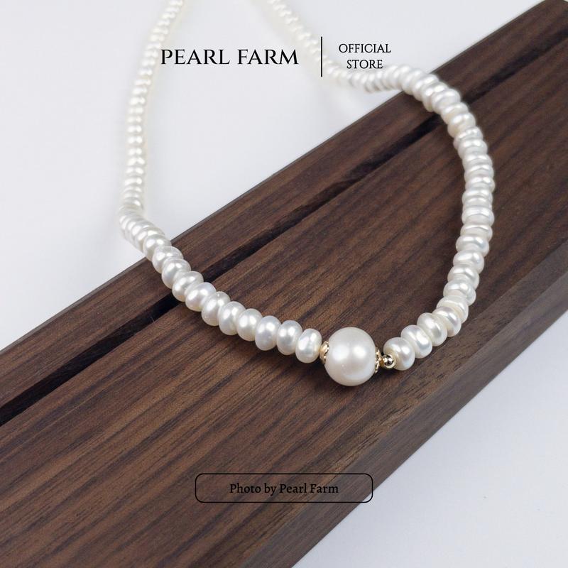 Chuỗi Vòng Cổ Ngọc Trai Hạt Bắp Mix Viên Chủ Pearl Farm 8