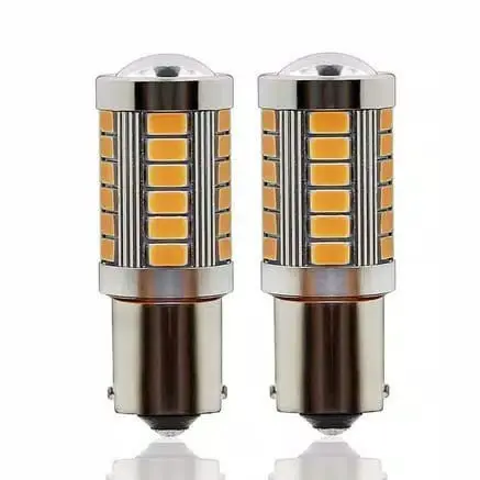 Ayoto 1156 Lampu LED  Sen Sein Mundur 1 Kaki 33 SMD 12V DC