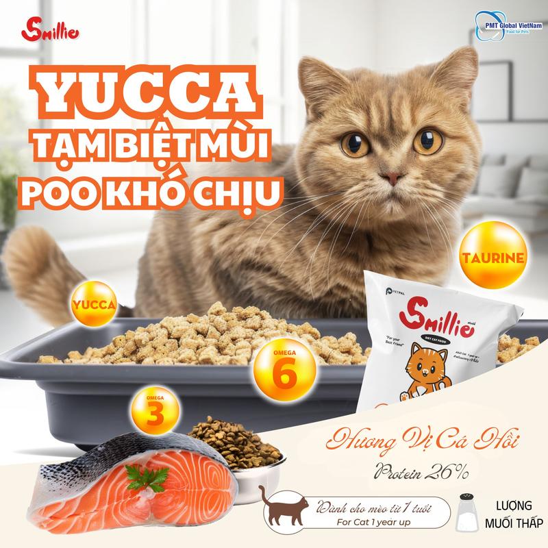 [Túi 1kg] Hạt Smillie cho mèo giảm mùi hôi phân - Dành cho mèo trưởng thành 8