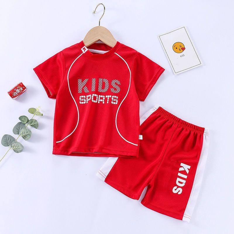 Sut Seragam Lengan Pendek, untuk Kanak-kanak, Pakaian Sukan Lelaki, Baju-T Cepat Kering Perempuan, Seluar Pendek, Sesuai untuk Kanak-kanak dan Remaja Baru, Bayi, Ketibaan Baru 1