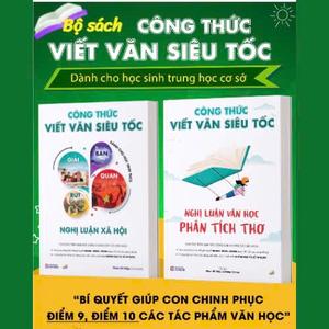 Sách - Combo 2 Cuốn: Công Thức Viết Văn Siêu Tốc (Nghị Luận Xã Hội Và Thơ - Cho Học Sinh THCS) (Có Lẻ Cuốn)