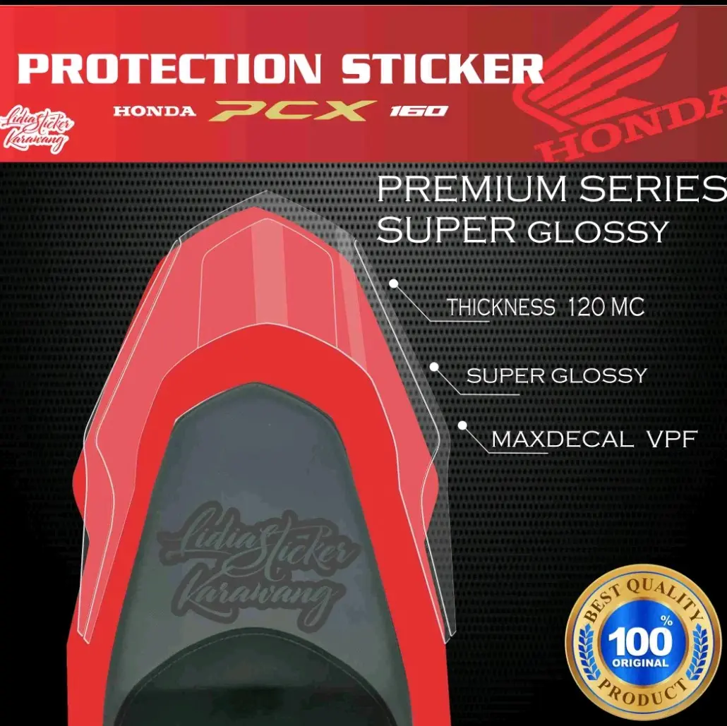 STIKER PCX 160 PELINDUNG BEHEL BELAKANG ANTI GORES Car