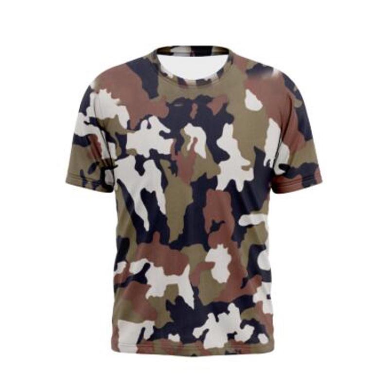 Áo Thun, Nam Và Unisex, ngắn Tay, Ngụy Trang Quân Đội, Thiết Kế Camo, Thích Hợp Tập Thể Dục, Thể Thao, Tập Gym Và Huấn Luyện Quân Sự, Áo Sport Top Chạy Bộ Cổ Tròn áo  phong 2