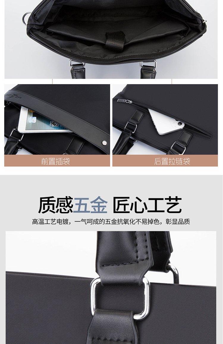 Product Introduction of Zipper Shoulder Bag Free Size Nylon Cloth Shoulder Crossbody Tote for Men 8