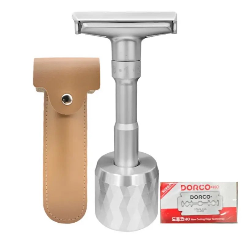 U40 - Bộ bàn cạo râu truyền thống, chất liệu hợp kim kẽm, cán xoay 6 mức độ cạo sát. cao
