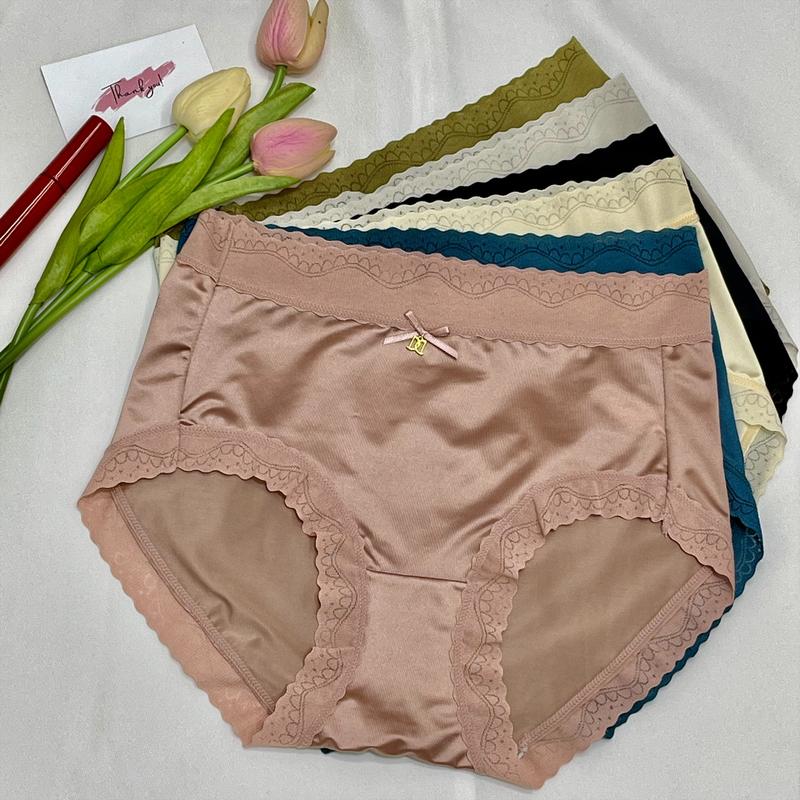 Product Introduction of SET 10 Quần Lót Nữ Lụa Satin Cao Cấp Viền Phối Ren Mềm Mại C08 Nhung Women Nho Voi 10