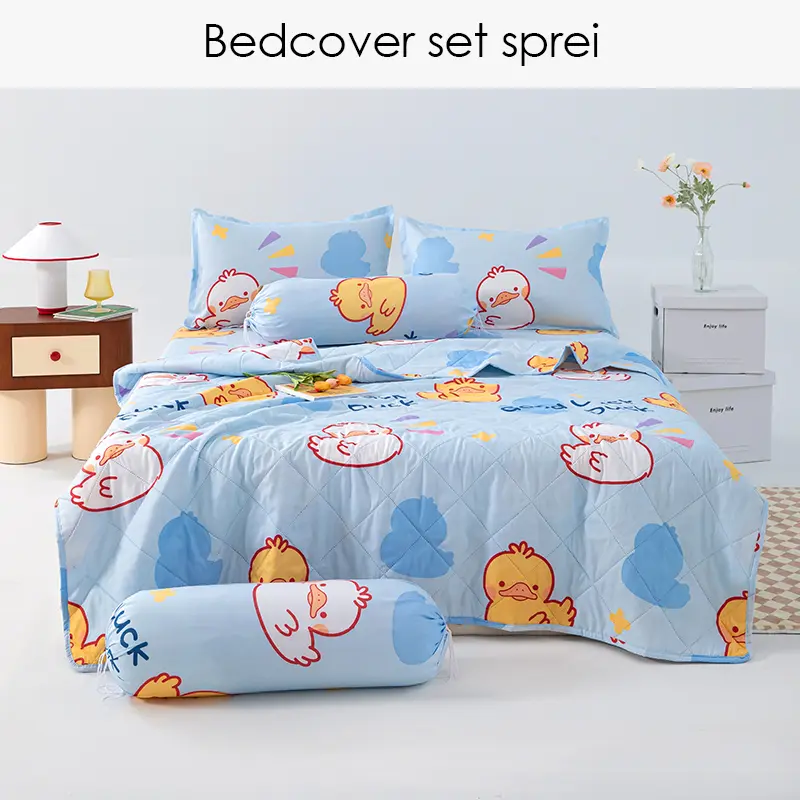 EXCLUSIVE - Dapatkan Sekarang Bedcover Sett Seprei King Size Katun Halus UK 120 160 180 5