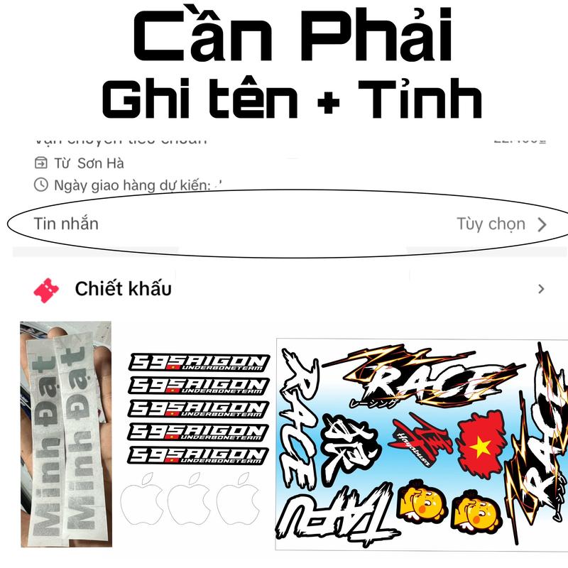  Combo icon Dkt -  chất liệu decal 3 lớp  gồm 6 món gồm tấm icon dkt  5 tem tỉnh ,2 tem tên ,3 táo  2 Svn ,2pccc  