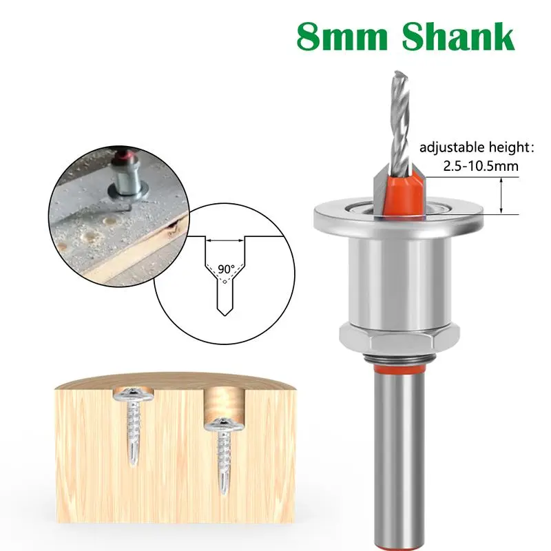 Woodworking Drill Bit, 1 Count Practical Drill Bit Limiter with Adjustable Drill Core & Positioner, Woodworking Accessories for Work Use 4