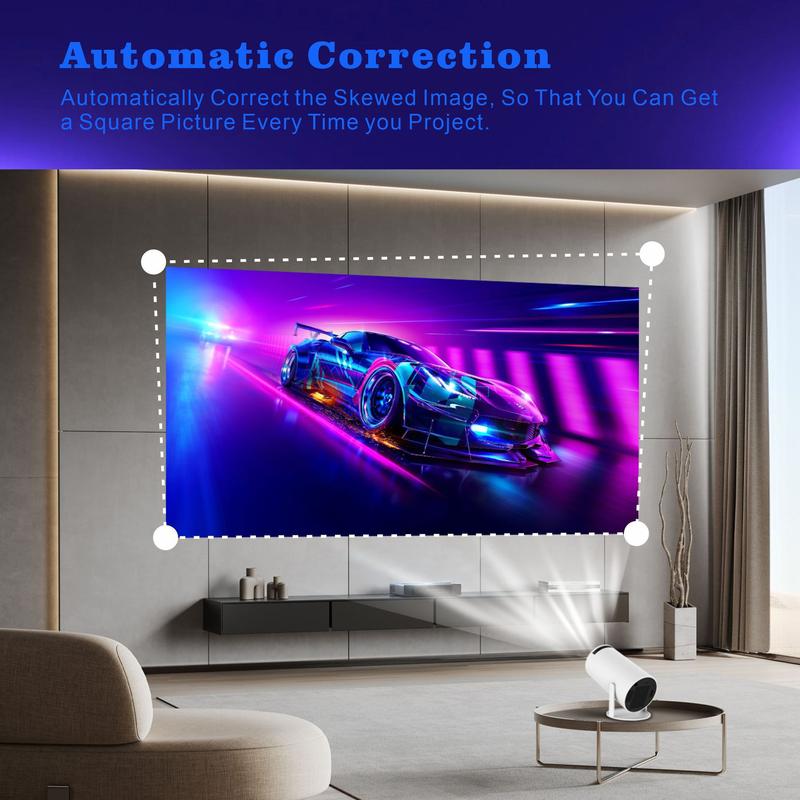 Product Introduction of Magic-Zone Hy300pro Projector Home 4K Portable LCD Ultra HD Living Room Wall Projection Wireless Same Screen Projector 4