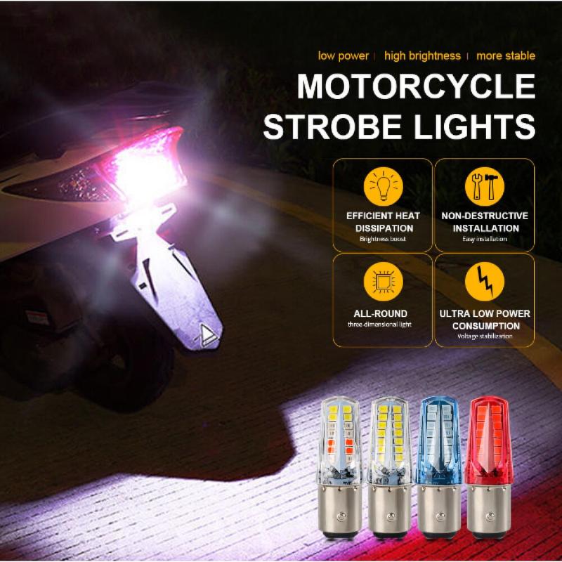 FANTUDZ 1157 Motorcycle flashing brake light BY15D 42MD electric vehicle flashing light brake light 6