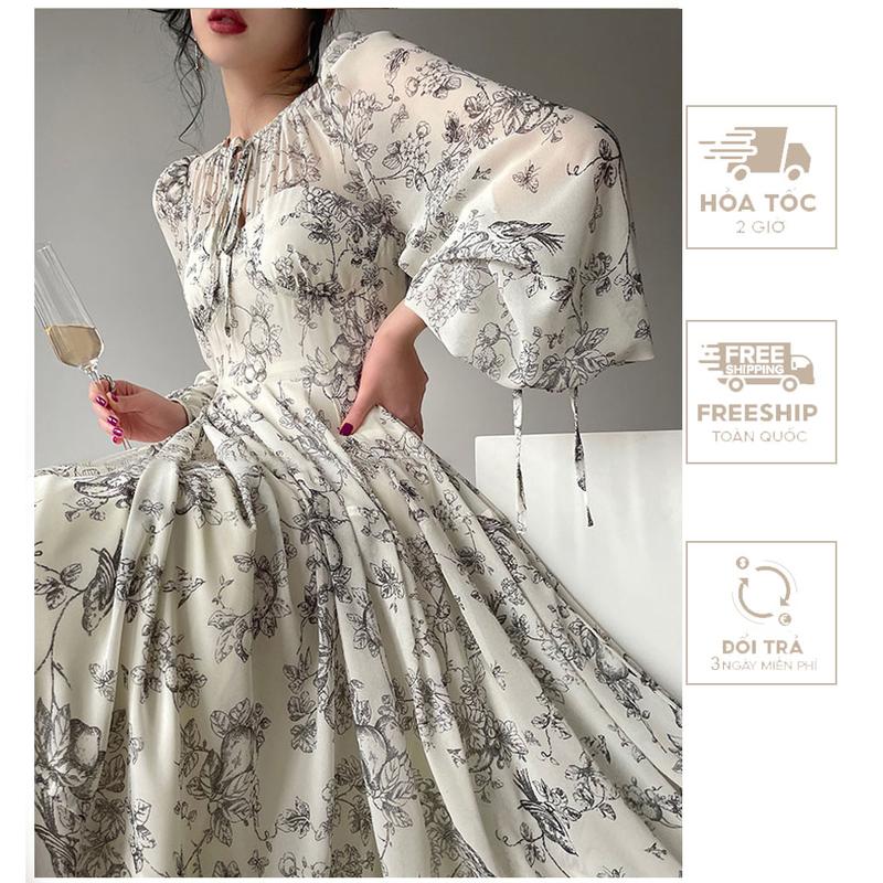  Đầm hoa nhí dáng dài - VH86 