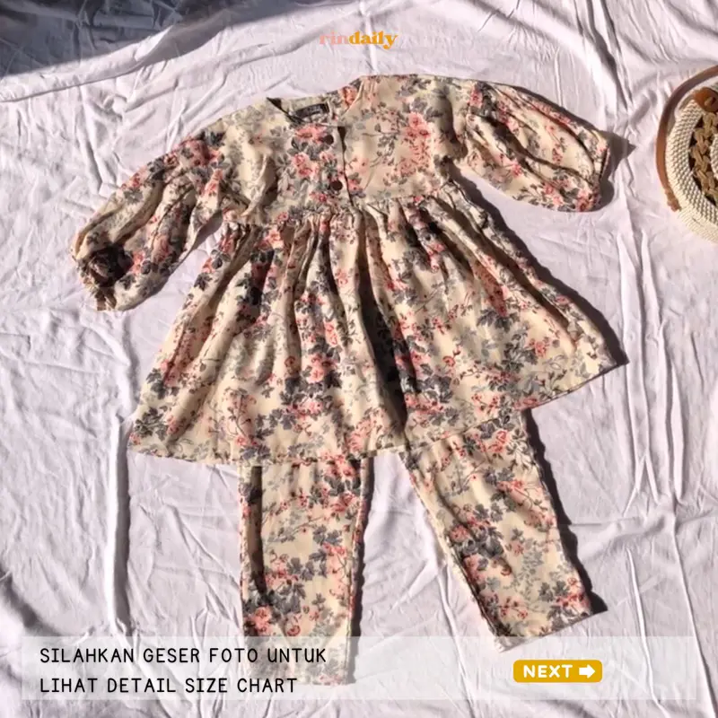 Setelan Panjang Anak Perempuan “Rumi Set” baju muslim, Oneset Ngaji, Tunik Anak 0