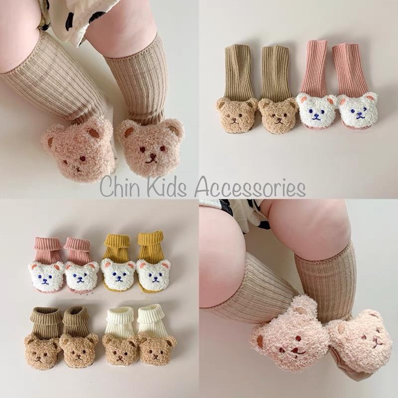 Tất cổ cao, tất bắp, vớ hình gấu cho bé Trẻ sơ sinh Trẻ mới tập đi