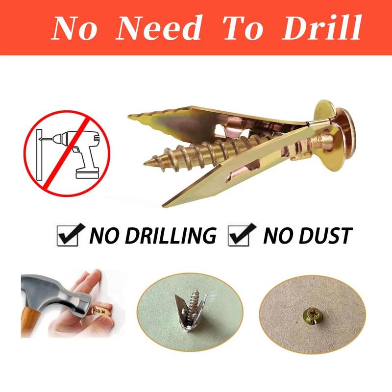 Product Introduction of Plasterboard Anchor with Screw, Self Drilling Plasterboard Anchor & Screw Kit, Hollow Screws & Anchors for TV, Bicycle, Cabinet Fixing Accessories 2