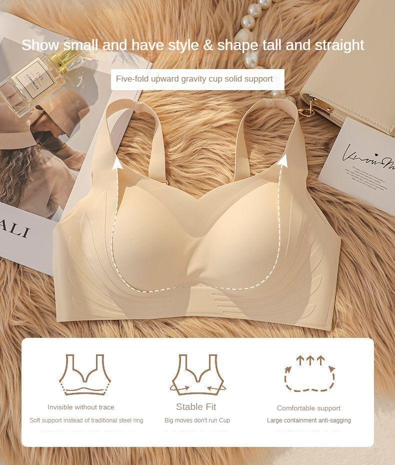 Product Introduction of Women's bra, sizes 34-40ABC CUP non-marking underwear, ladies anti-sagging, large chest show small chest, no steel ring sports gathered back, thin bra 3