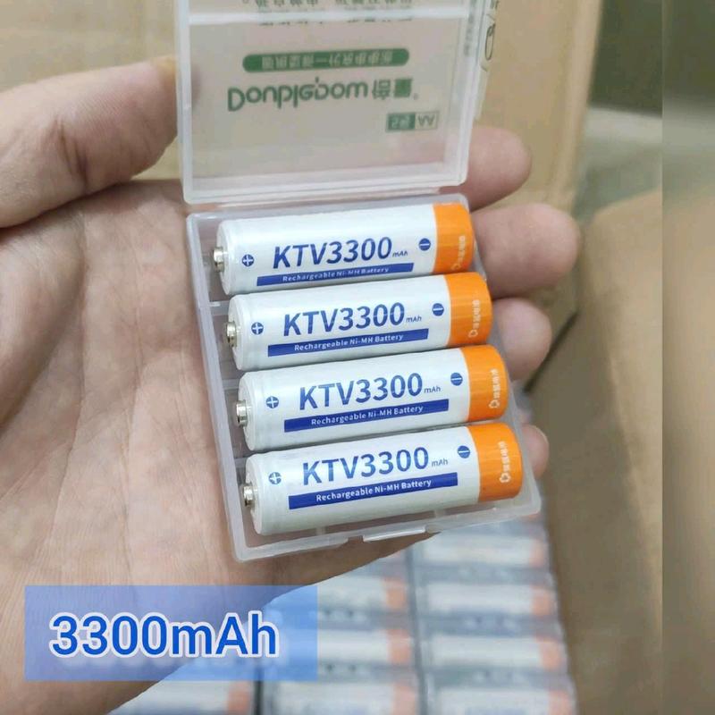 Hộp 4 viên pin aa 3300mAh sạc lại 1000 lần dung lượng cao Pin tiểu AA sac lại cho micro