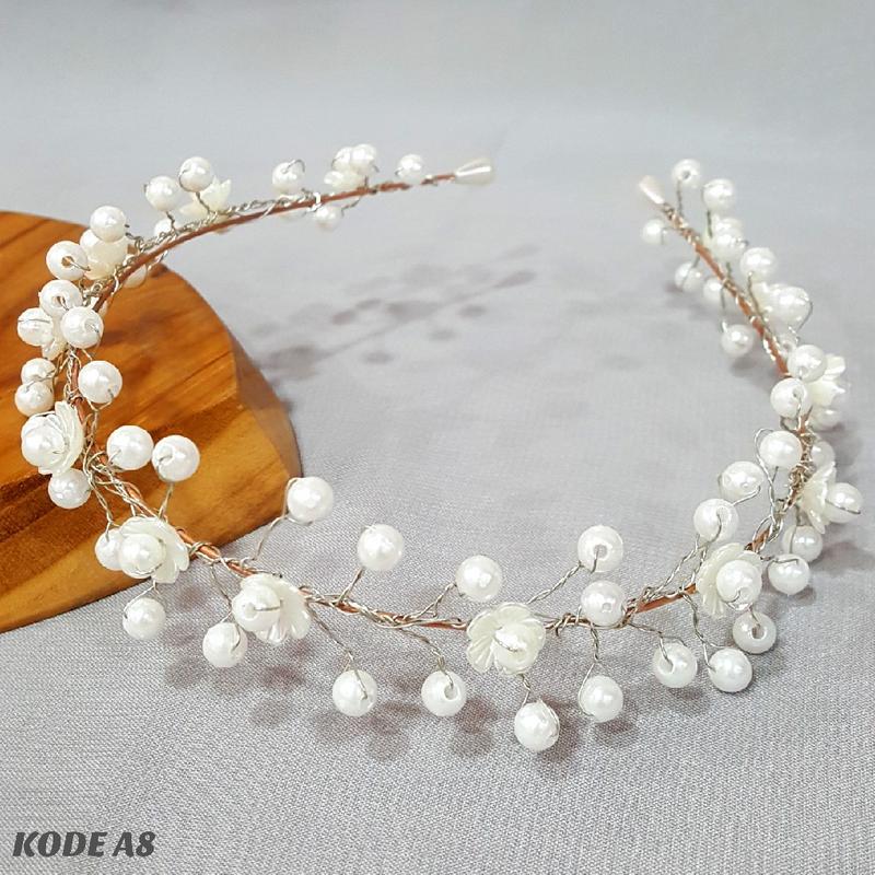 Bando Korea Mutiara Headpiece Aksesoris Rambut Wanita - A453 Headbands 3