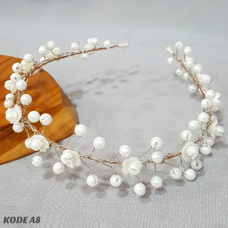 Bando Korea Mutiara Headpiece Aksesoris Rambut Wanita - A453 Headbands 3