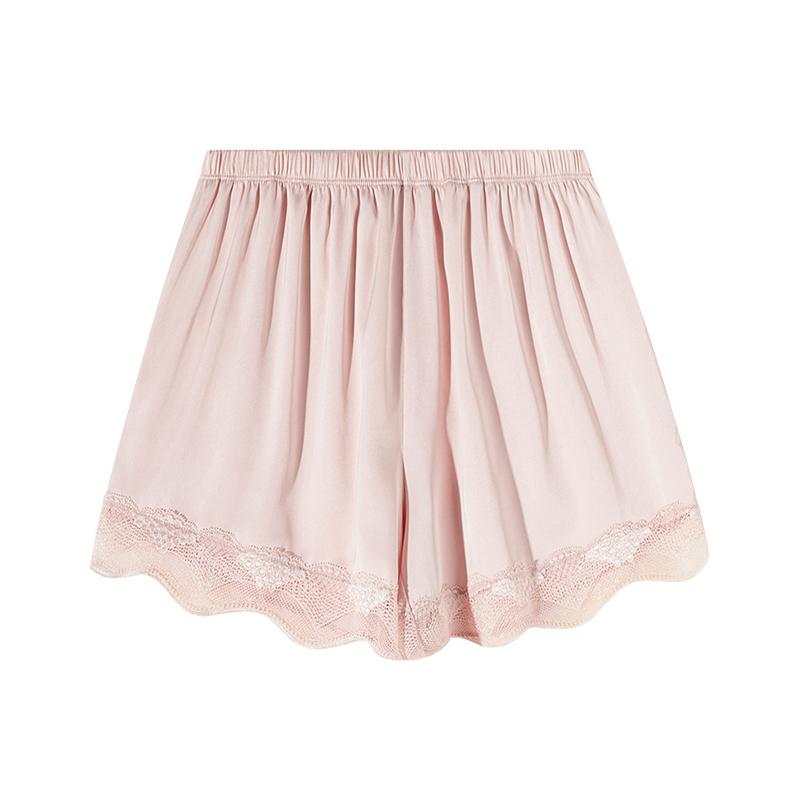 Celana Pendek Pengaman Anti-Terpapar Wanita Tipis Renda Longgar Legging Rumahan Celana Pendek Sutra Es