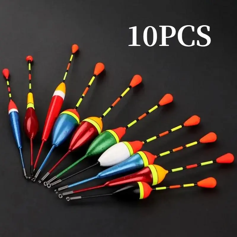 Z NEW 10PCS Fishing Floats Set Buoy Bobber Fishing Light Stick Floats Fluctuate Mix Size Color Float Buoy For Fishing Accessories