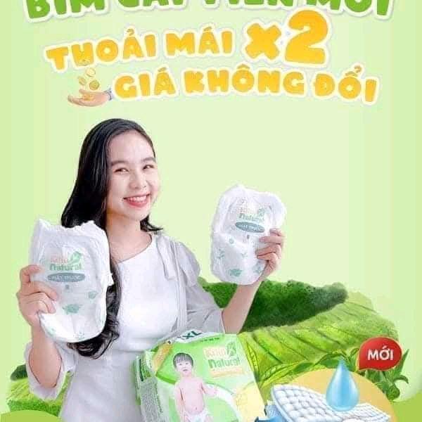 [tích điểm đổi quà] bỉm tã kitin natural với tinh chất trà xanh mềm mỏng thấm hút tốt. tã dán và tã quần cho bé 2
