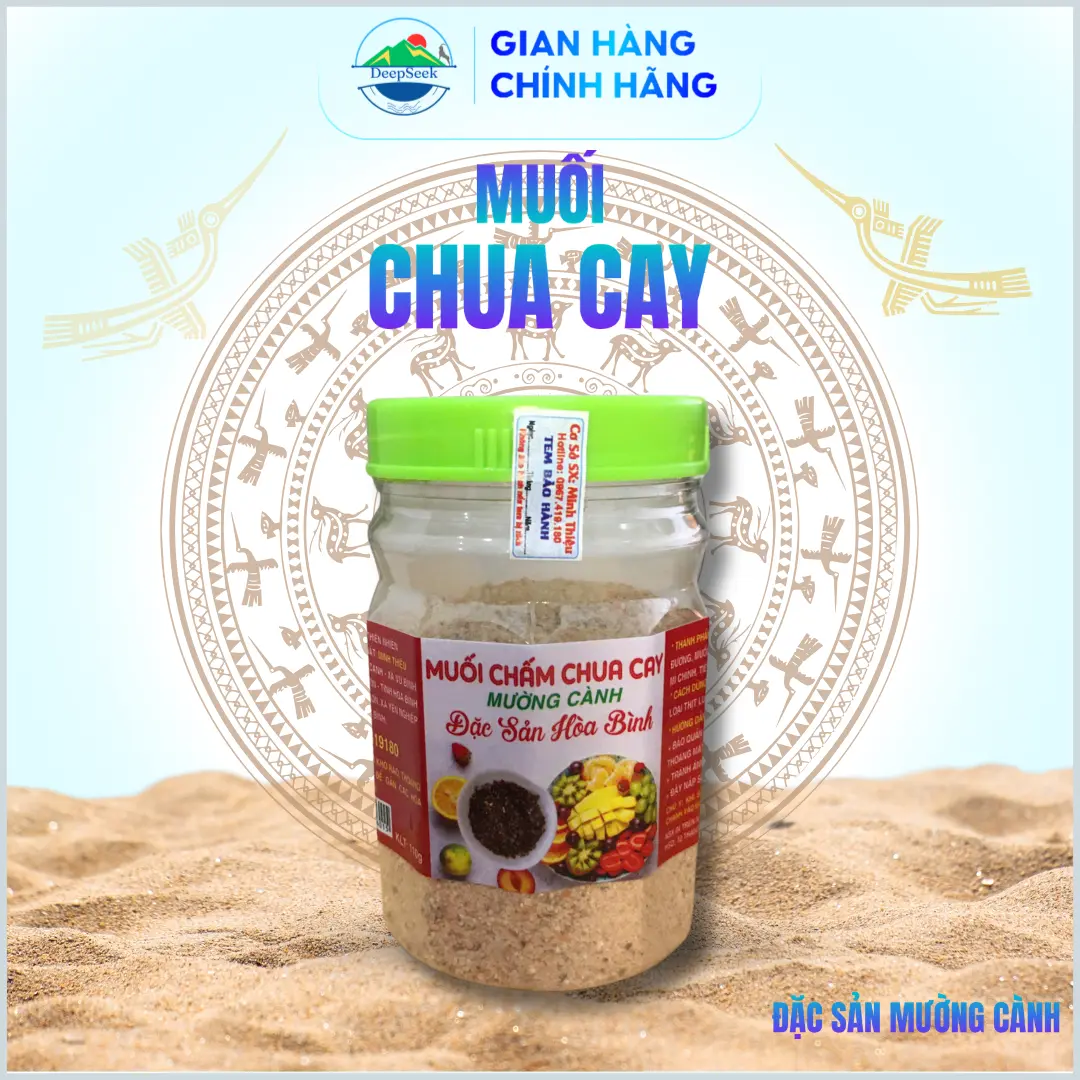 Muối Chấm Chua Cay Mường Cành Đặc Sản Hòa Bình Chua Cay Tròn Vị, Chấm Gì Cũng Ngon  | Lọ 110g