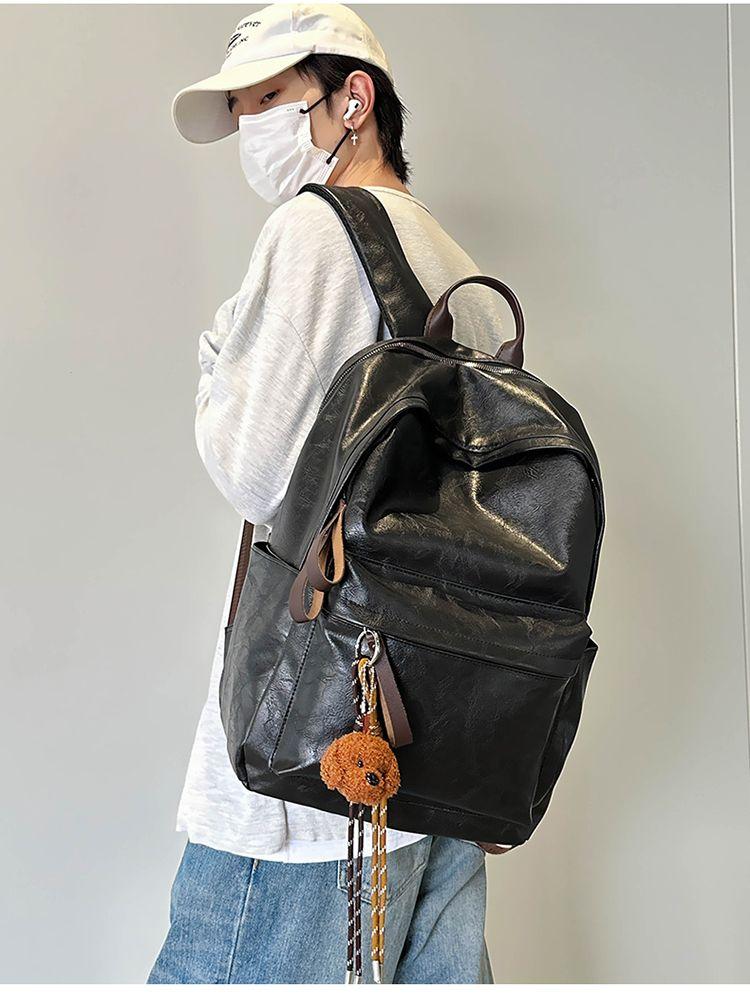 Product Introduction of 2025 Boyatu Hong Kong Style Pu Backpack Female Junior High School Students Large Capacity Lightweight Schoolbag Commuter Travel Backpack Male Fashion 27