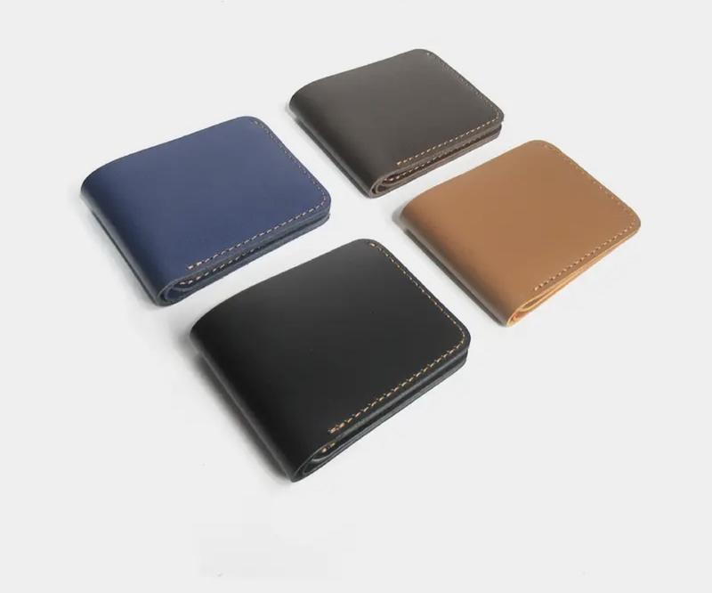 Ví Nam Mini Nhỏ Gọn Tiện Lợi Nhiều Ngăn Da Nappa Cao Cấp Thương Hiệu LEATHER STORE Wallet Hình Chữ Nhật