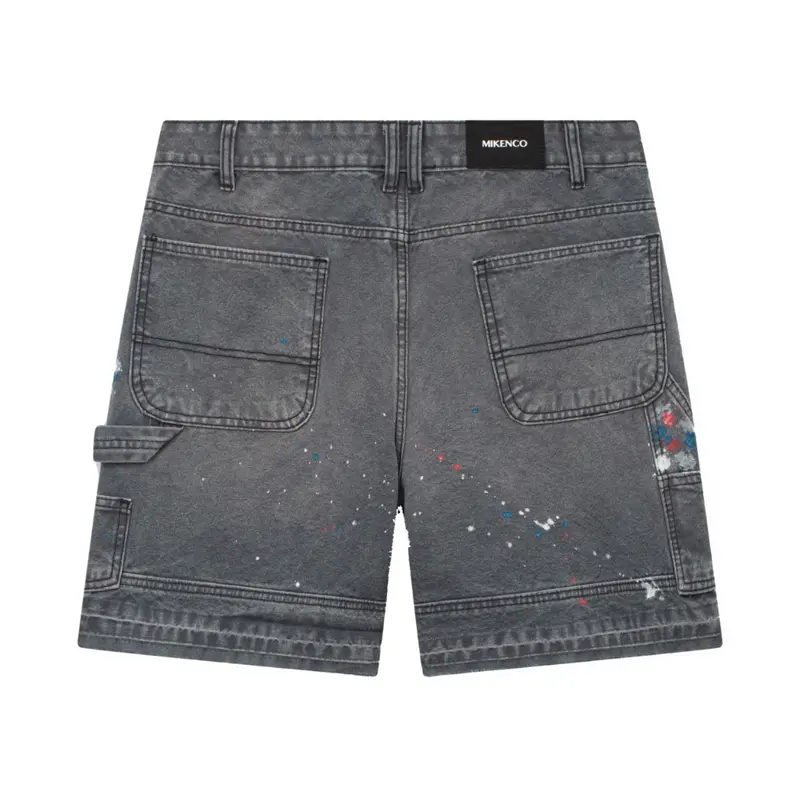 Quần Short CANVAS BLACK/GREY MIKENCO chính hãng Nam Menswear Jean Có Túi Pants 1