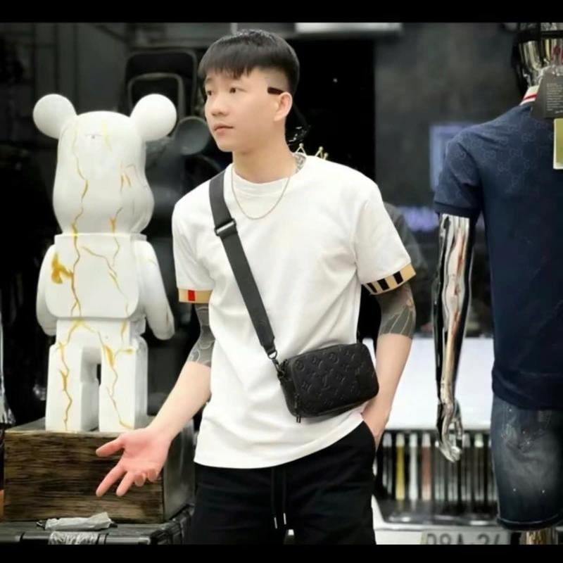 Áo thun nam nữ tạo kiểu phối viền thiết kế trẻ trung, chất vải cotton thoáng mát 2
