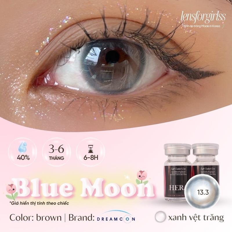 Kính áp tròng sz GIÃN TRÒNG hiệu ứng ánh trăng BLUE MOON SHADE BROWN chính hãng HERA | Lens cận | LENSFORGIRLSS
