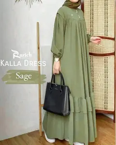 KALA DRESS / GAMIS CRINKLE / GAMIS POLOS / GAMIS JUMBO LD RESS CRINKLE AIRFLOW ALLSIZE FIT TO XL / DRESS GAMIS SUSUN