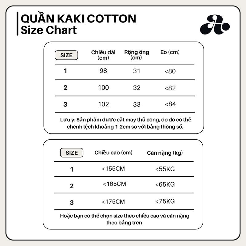 Product Introduction of [BST 2025] AB HOUSE - Quần kaki  WIDE LEG  cotton form ống suông rộng 0