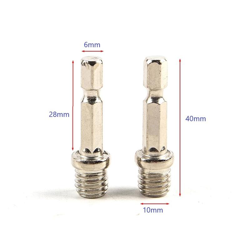 1PC 1/4 Hexagon Connecting Rod Adapter Drill Chuck M10 Polishing Disc Connection 7