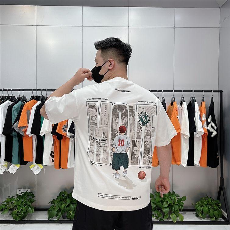 Product Introduction of Áo Thun Slam Dunk, Dành Cho Nam Giới, ngắn Tay Áo, Làm Bằng Cotton Nguyên Chất, Nhân Vật Hoạt Hình Hợp Xu hướng Sakuragi Hanamichi Cặp Đôi Áo Dáng Rộng Vừa Vặn, Quần Áo Nam 10