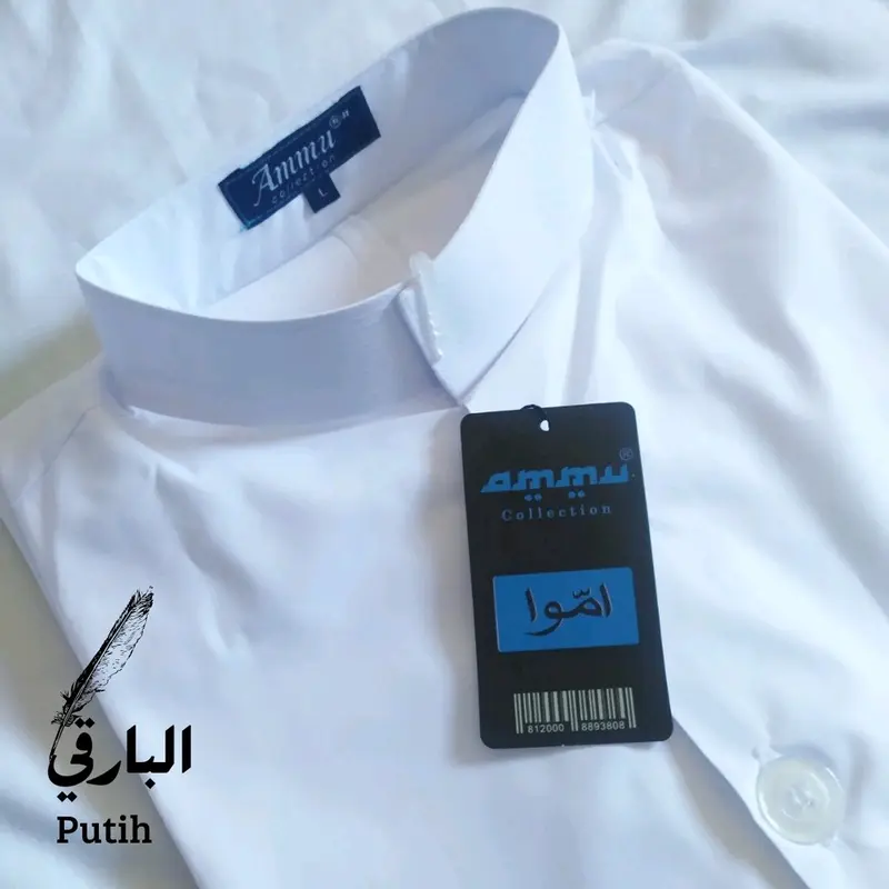 BAJU KOKO AMMU BUSANA MUSLIM PRIA DEWASA PUTIH ORIGINAL 0