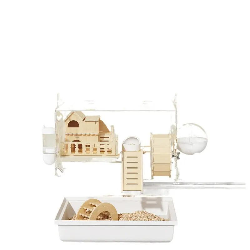 Lồng Hamster, Thiết Kế Đặc Biệt Gấu Vàng, Siêu Lớn (47), Chất Liệu Acrylic, Sang Trọng, Giá Rẻ, Đồ Dùng Hamster Lớn 4